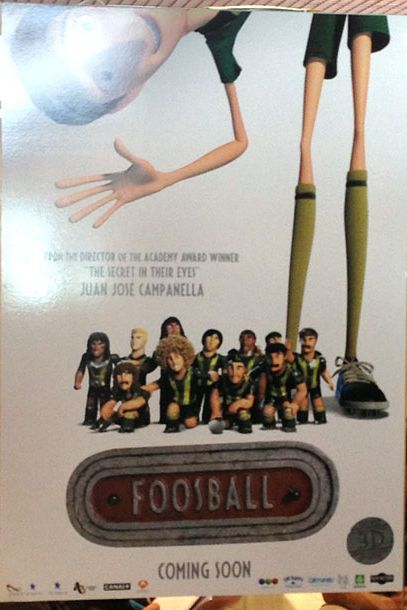 ... where you win the Oscar for Best Foreign Film one day, then follow it up with an animated movie about foosball.