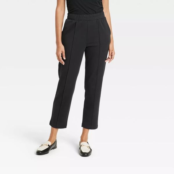 A New Day Women's High-Rise Regular Fit Tapered Ankle Knit Pants