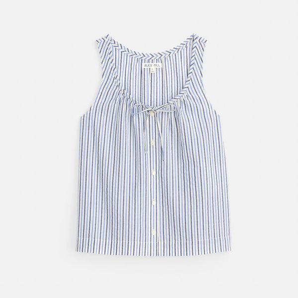 Alex Mill Sydney Stripe Top in Seersucker