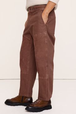 Banana Republic Relaxed Mixed-Media Barrel Pant