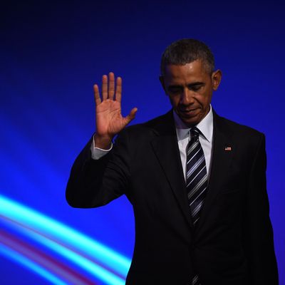 Obama Attends Hanover Trade Fair Opening Evening