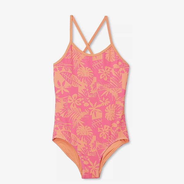 Lands' End Girls Chlorine Resistant Reversible One Piece Swimsuit
