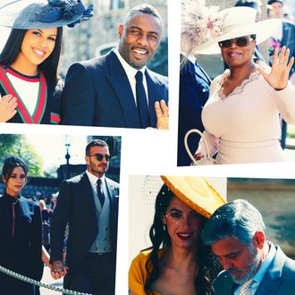 Celebrities at the Royal Wedding.