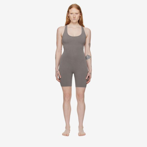 SKIMS Gray Outdoor Mid Thigh Jumpsuit