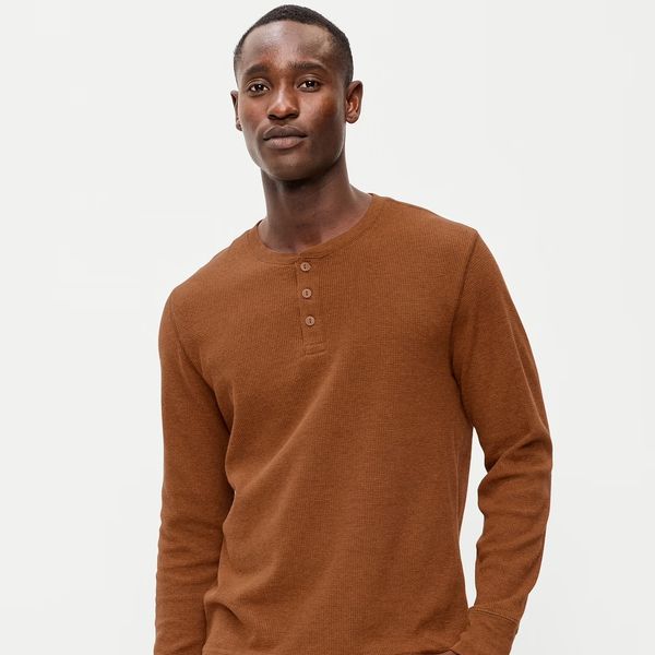 Old Navy Long-Sleeve Waffle Henley T-Shirt