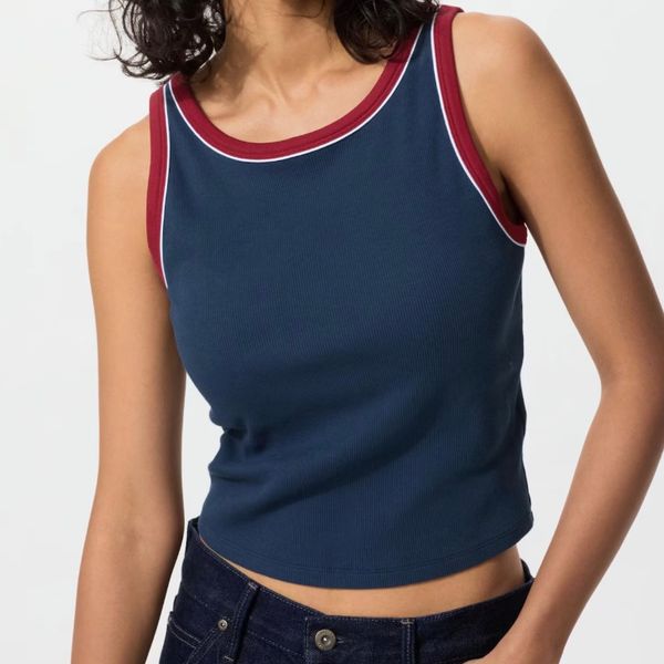 Uniqlo Ringer Ribbed Cropped Bra Top