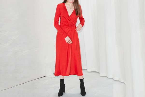 & Other Stories O-Ring Belted Midi Dress