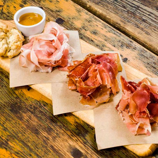 Country ham plate delivered to your door.