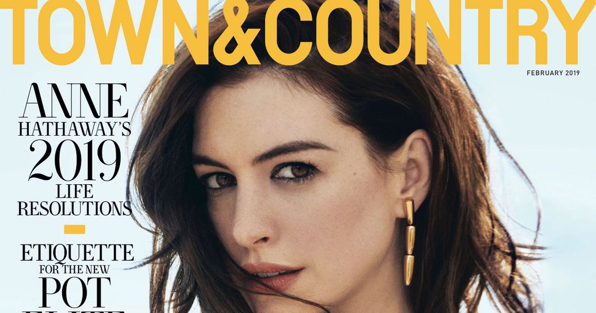 Anne Hathaway Covers Town & Country Magazine February 2019