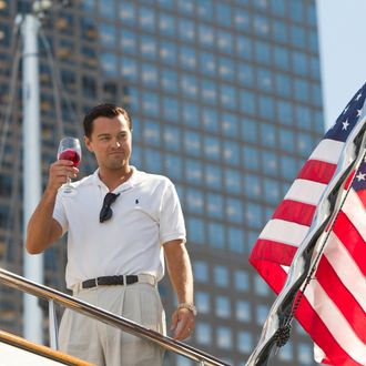 Leonardo DiCaprio plays Jordan Belfort in THE WOLF OF WALL STREET, from Paramount Pictures and Red Granite Pictures.