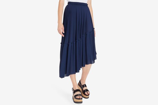 Kenzo Asymmetrical Pleated Midi Skirt