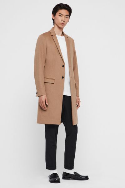 All saints camel coat womens Outlet