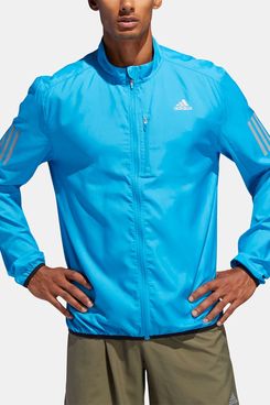 adidas Men's Water-Repellent Running Jacket, Cyan
