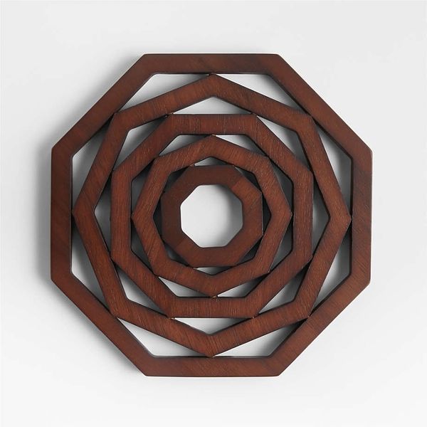 Crate and Barrel Carter Acacia Wood Trivet