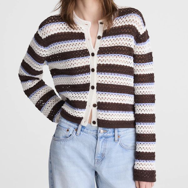 Madewell Open-Stitch Crewneck Sweater