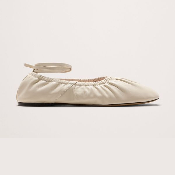 Banana Republic Ruched Leather Ballet Flat
