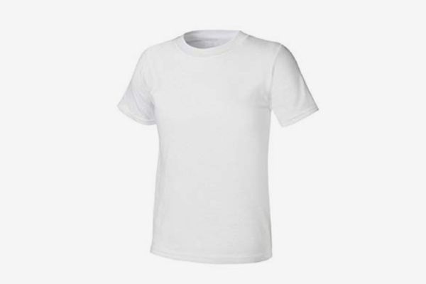 8-Pack Hanes Boys White Crew 100% Cotton Tagless T-Shirts