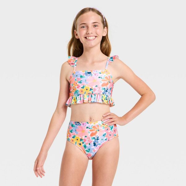 Cat & Jack Girls’ Soft Spring Floral Bikini Set