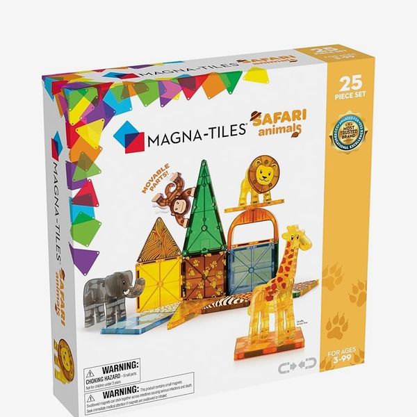 Magna-Tiles Safari Animals 25-Piece Magnetic Construction Set