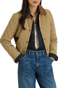 Lauren Ralph Lauren Twill Collar Quilted Jacket