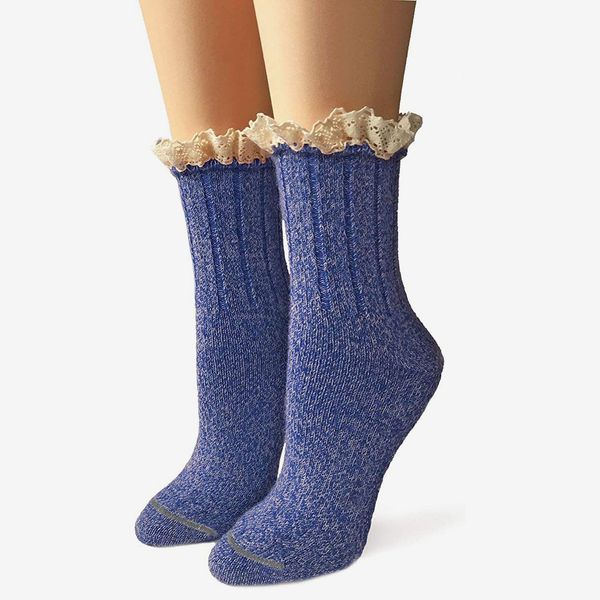 Warrior Alpaca Lace-Trimmed Ankle Socks