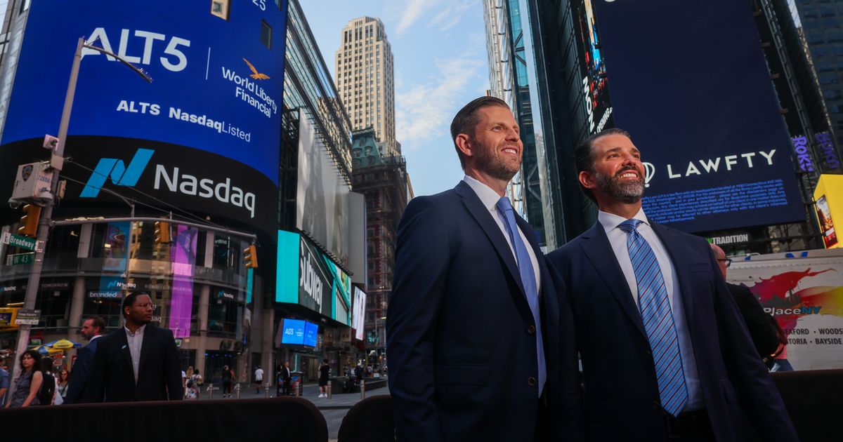 22 mins ago tired of winning tired of winning The Trump Sons Are Defense Contractors Now By Matt Stieb Don Jr. and Eric’s new deal to take a drone-maker public would make their new golf-course/drone firm among the largest producers in the U.S.