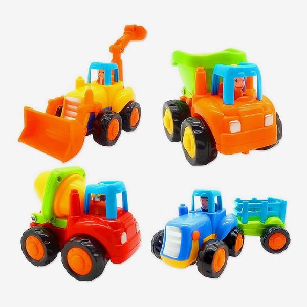 Friction Powered Cars Push and Go Construction Vehicles Toys Set