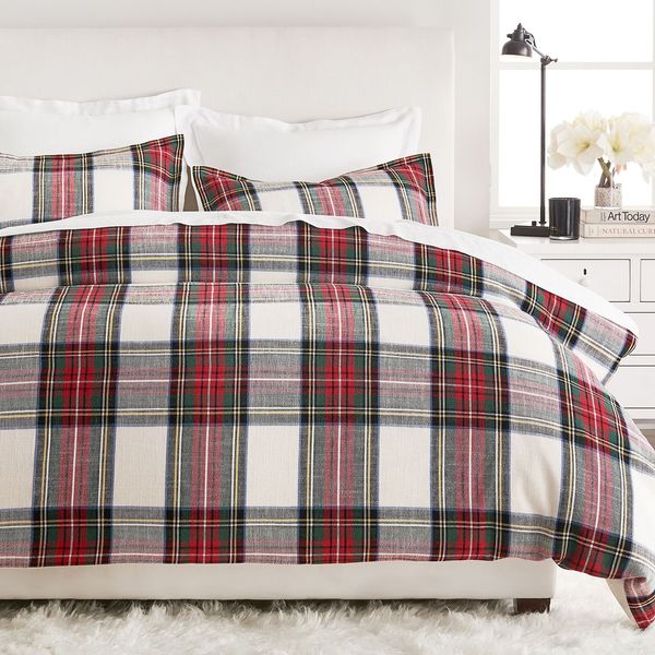 Pottery Barn Stewart Plaid Cotton Duvet Cover