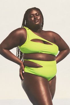 Gabi Fresh Swim x ELOQUII Cutout One Shoulder Bikini Top