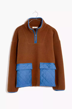 Madewell Fleece Quilted Pocket Popover Jacket Sale The Strategist