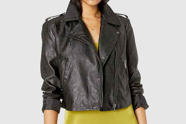 The Drop Women's Carmen Faux Leather Moto Jacket