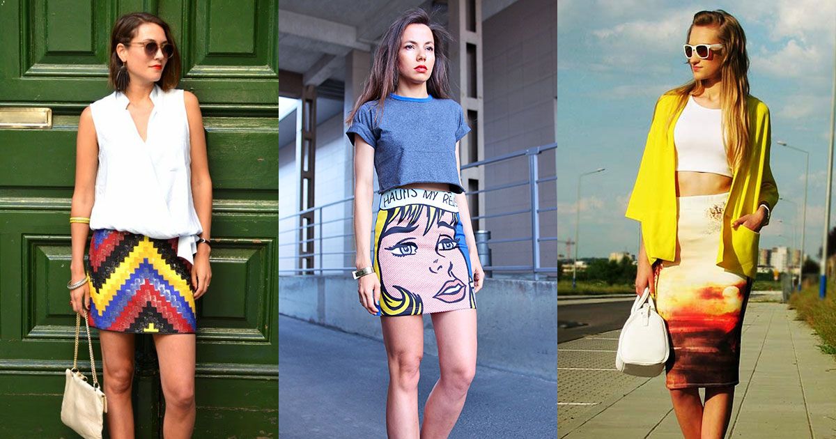 22 Ways to Wear Fun, Graphic Skirts This Summer