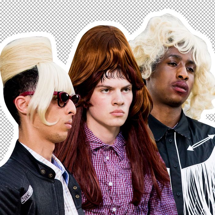 London Men's Fashion Week SS 2020 Is All About Wigs on Dudes