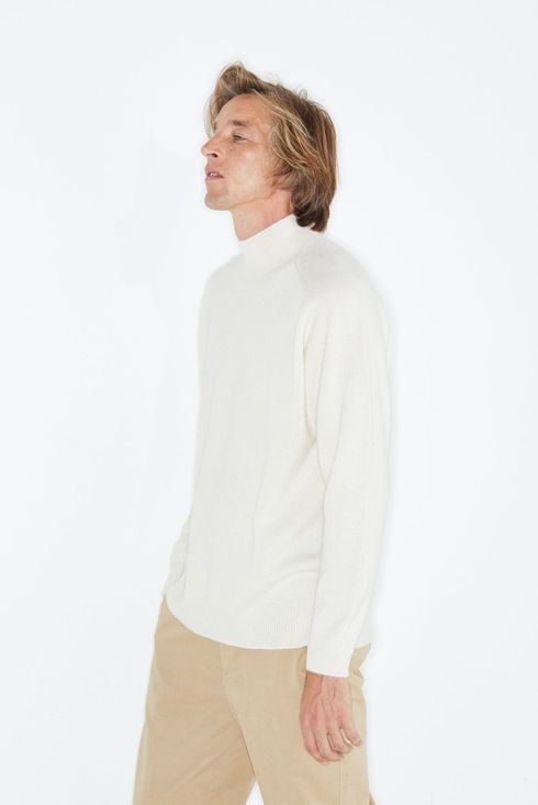 Cromoncent Mens Jumper Turtleneck Knitted Solid Color Pullover Slim Sweaters