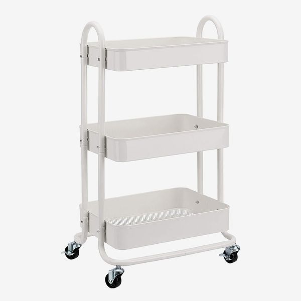 Amazon Basics 3-Tier Rolling Utility or Kitchen Cart - White