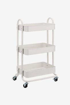 Amazon Basics 3-Tier Rolling Utility or Kitchen Cart - White