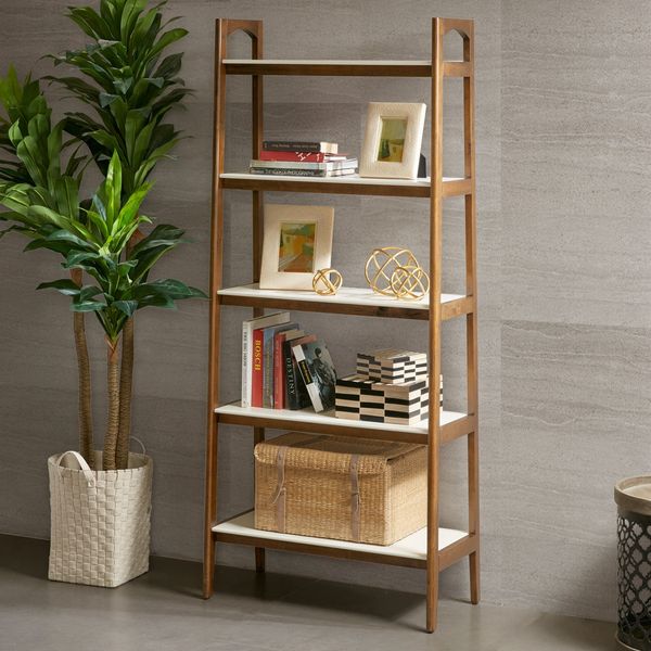 Madison Park 5-Shelf Ladder Bookcase