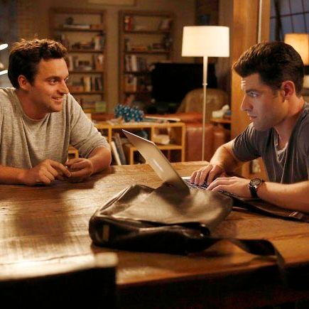 NEW GIRL: Nick (Jake Johnson, L) and Schmidt (Max Greenfield, R) discuss their friendship in the 