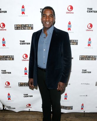  Actor Norm Lewis attends the 2014 Broadway Backwards afterparty at John's on March 24, 2014 in New York City. 