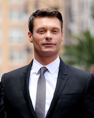 LOS ANGELES, CA - MAY 23: TV personality Ryan Seacrest poses at Simon Fuller's Hollywood Walk of Fame star presentation ceremony at Hollywood & Vine on May 23, 2011 in Los Angeles, California. (Photo by Kevin Winter/Getty Images)