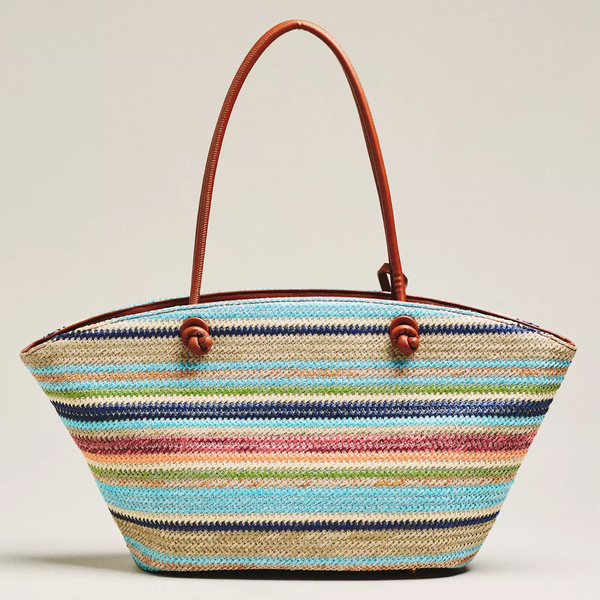 Anthropologie Aota Jessica Raffia Tote Bag