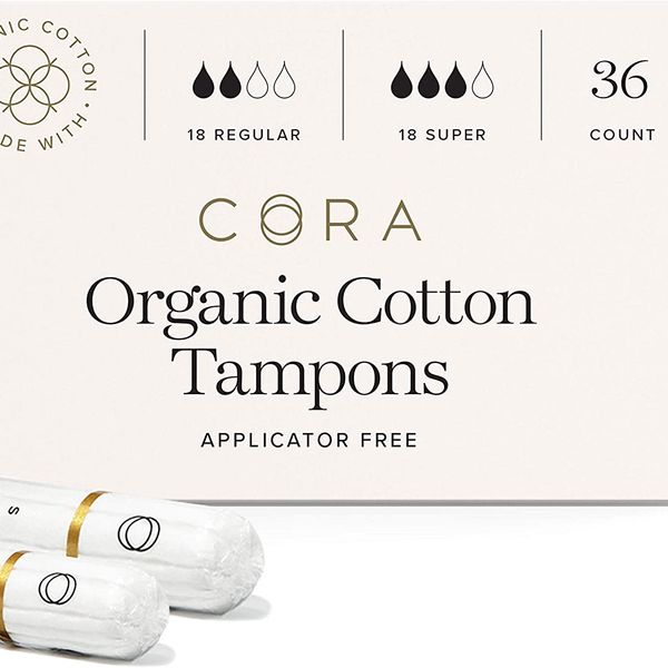 Cora Organic Cotton Non-Applicator Tampons