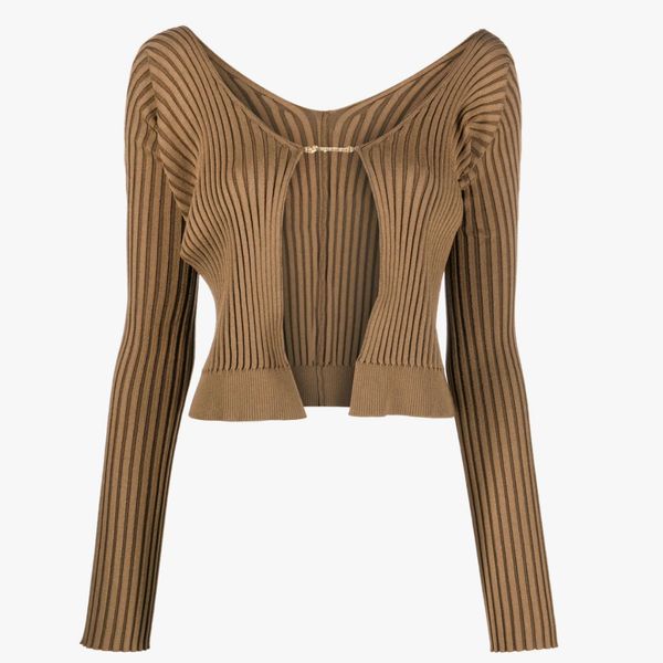 Jacquemus Ribbed-knit Open-front Cardigan