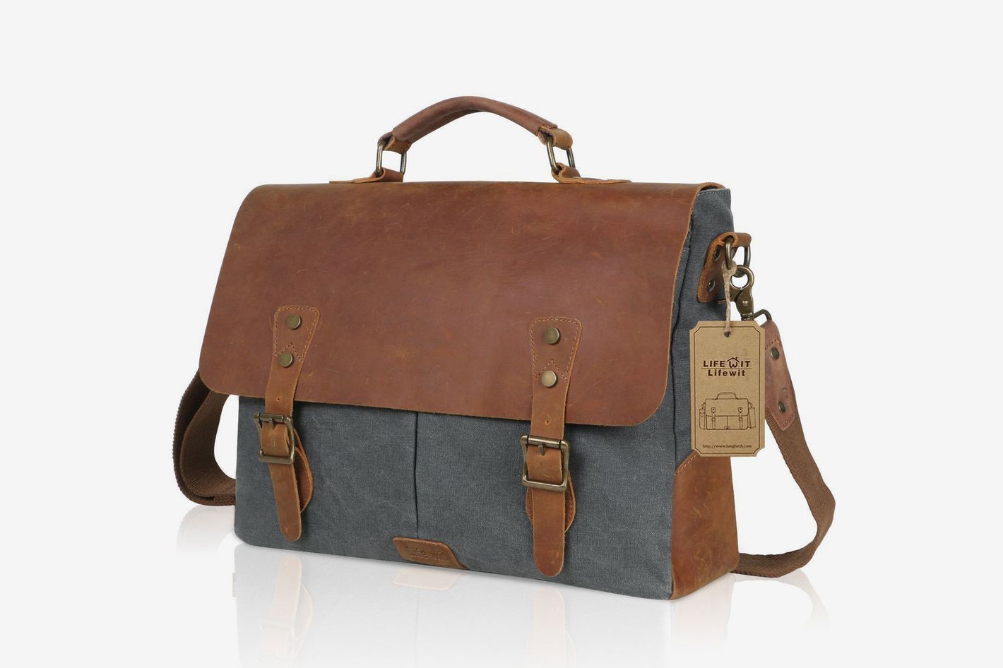 Vintage Men/'s Leather Briefcase Shoulder Handbags Laptop Bag Messenger Tote