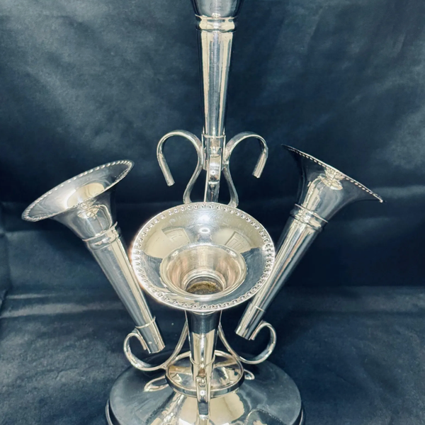 Vintage 4-Arm Silver-Plated Epergne