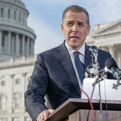 WASHINGTON, DC - DECEMBER 13: Hunter Biden gives a statement to