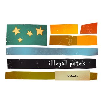 Illegal Pete's very American-flag-esque logo.