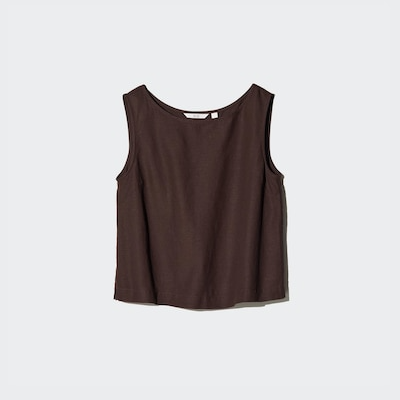Uniqlo Linen Blend Sleeveless Blouse