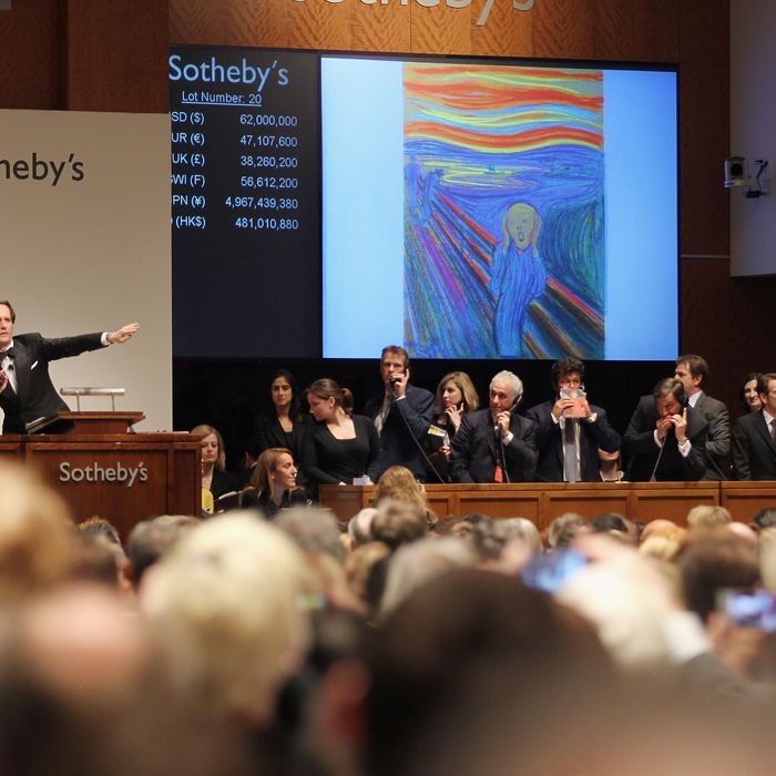 Edvard Munch's 'The Scream' is auctioned at Sotheby's May 2012 Sales of Impressionist, Modern and Contemporary Art
