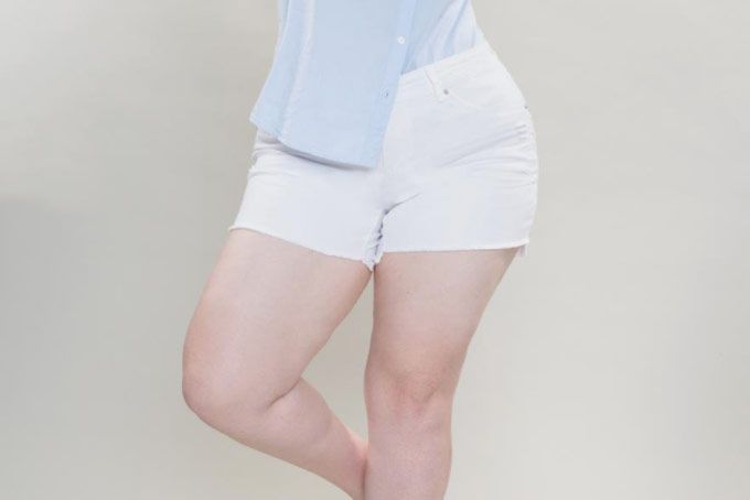 white shorts plus size